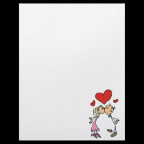 Stationary Valentine's Day Couple letterhead