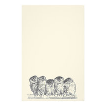 Stationary Vintage Owl Personalized Stationery
