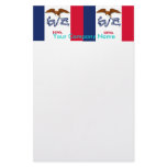 Stationery with Flag of Iowa