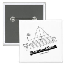 Statistical Spirit (Normal Distribution Curve) Pinback Buttons