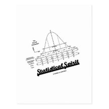 Statistical Spirit (Normal Distribution Curve) Postcard
