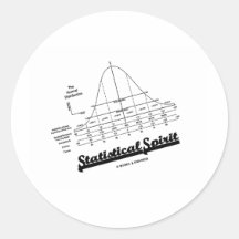 Statistical Spirit (Normal Distribution Curve) Round Sticker