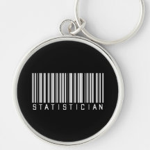 Statistician Bar Code Keychain