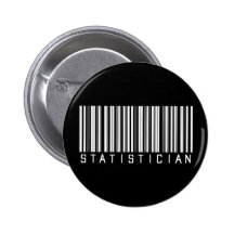Statistician Bar Code Pinback Button