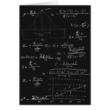 Statistics blackboard card