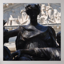 Statue at MS State Capitol Print