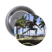 Statue at Waikiki beach button