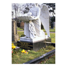Statue dans le cimetière, Inverness, Ecosse Faire-parts