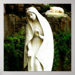Statue de jardin de Vierge Marie Posters