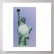Statue de la liberté enceinte poster