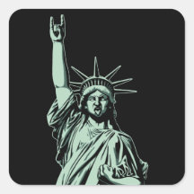 Statue de métal sticker carré
