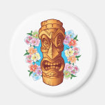 Statue de Tiki de bande dessinée Aimant Pour Réfrigérateur