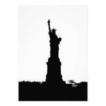 Statue d'invitation de silhouette de liberté