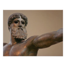 Statue en bronze de Zeus à Athènes Grèce Faire-parts