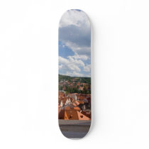 Statue In The Castle With A View On Cesky Krumlov Skate Board