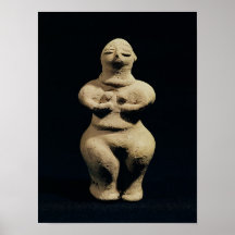 Statue of a goddess, 6th millennium BC Poster