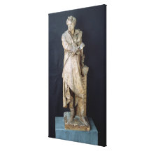 Statue of Alexandre Dumas Pere , c.1883-87 Canvas Print
