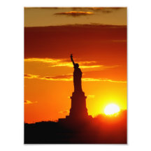 Statue of Liberty at Sunset Photo Print