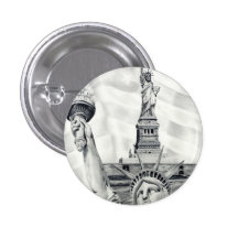 Statue of Liberty Button
