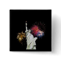 Statue of Liberty - Fireworks Background