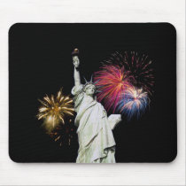 Statue of Liberty - Fireworks Background