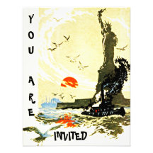 STATUE OF LIBERTY HARBOR INVITATION EZ2 CUSTOMIZE