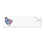 Statue of Liberty Holding Flaming Torch Shield Bumper Sticker
