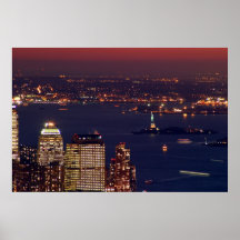 Statue of Liberty Night Poster