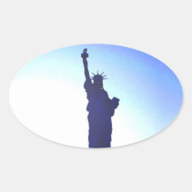 Statue of Liberty Oval Sticker