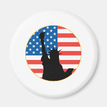 Statue Of Liberty Patriotic Design Fridge Magnets