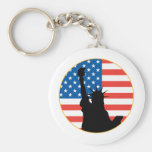 Statue Of Liberty Patriotic Design keychains