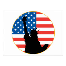 Statue Of Liberty Patriotic Design Post Cards