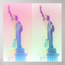 Statue of Liberty Print in Vintage Style