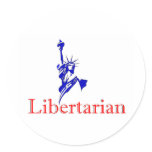 Statue of Liberty -- Retro Libertarian icon stickers