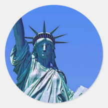 Statue of Liberty Round Stickers