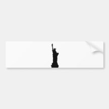 Statue of Liberty Silhouette Bumper Sticker