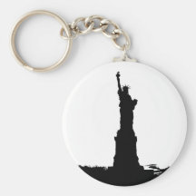 Statue of Liberty Silhouette Key Chain