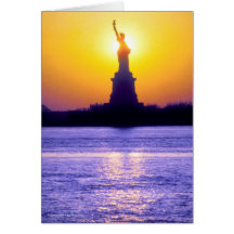 Statue of Liberty Sunset Cards