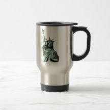 Statue of Metal Coffee Mugs