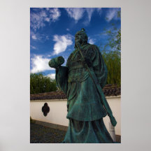 Statue of Sun Tzu in Yurihama, Tottori, Japan Poster