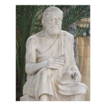 Statue Of The Father Of Medicine, Hippocrates Personalized Letterhead