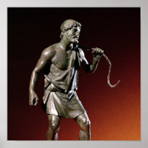 Statuette de Lararium d'un transporteur d'eau Affiches