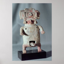 Statuette of a woman giving birth posters