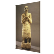 Statuette of the official or steward Ebih-Il worsh Canvas Prints