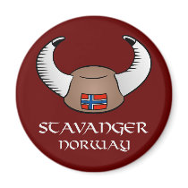 Stavanger Norway Viking Hat Refrigerator Magnet