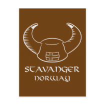 Stavanger Norway Viking Hat Postcard
