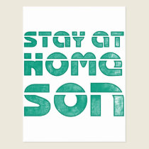 stay at home son postcards
