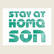 stay at home son postcards