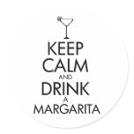 Stay Calm Margarita T-shirt Stickers
