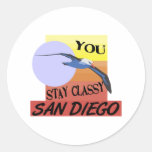 Stay Classy San Diego Round Sticker